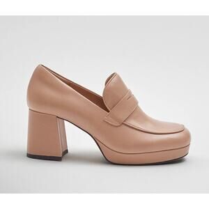 & Other Stories Nude Block Heel Loafer size 39